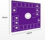 Playmat for Trading Card Game – 2-Player Trainer Mat with Damage Counters and Professional Storage Bag (Purple, Large)