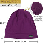 FocusCare Satin Lined Sleep Slouchy Cap Curly Girl Slap Headwear Gifts for Frizzy Hair Women