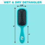 The Knot Dr. hair brush by Conair - Detangling hair brush - Removes Knots and Tangles in wet or dry hair - detangler brush - Blue