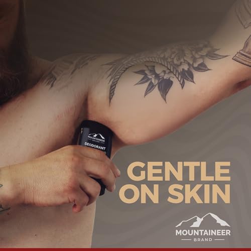 Mountaineer Brand All Natural Deodorant Stick by Mountaineer Brand | Stay Fresh With Safer Ingredients | 2.5 oz (Unscented)