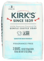 Kirks Soap Bar 3pk Frag Free