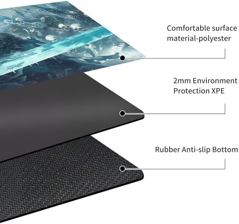 MTG Playmat Non-Slip Rubber Backing Printing Commander Board Game Desk Mat Duel Mat TCG PTCG Playmat 24x14 inches and Free Storage Bags (Skeleton Army)