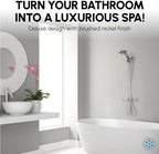 Luxury Spa Series, 6 Spray Settings 4.5 inch Hand Held Shower Head, Extra Long Stainless Steel Hose, MAXX-imize Your Shower with Showerhead in Brushed Nickel Finish