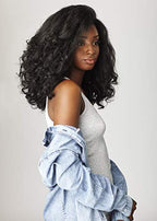 Sensationnel Curls kinksandco half wig - rain maker instant weave drawstring cap for natural 3c to 4c hair textures (4 MEDBROWN)