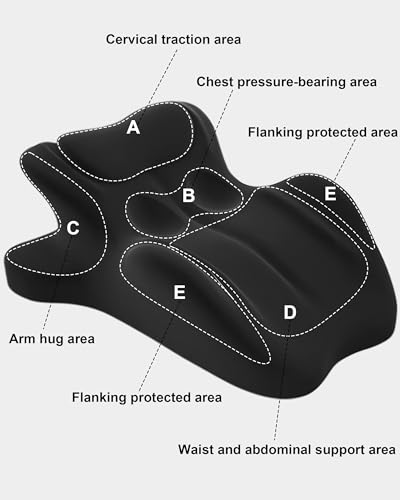 HOMEPAC Ergonomic Memory Foam Wedge Pillow, 27° Angled Support for Neck and Waist, Multi-Position Support Pillow (Black)