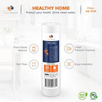 Aquaboon 10” x 2.5” Whole House and Reverse Osmosis Sediment 1 Micron Water Filter Cartridge | COMPATIBLE WITH: Culligan P1, Pentek P1, PD-1-934, P5, AP110, WFPFC5002, CFS110, RS14, WHKF-GD05 (4-PACK)