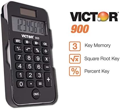 Victor 900 Antimicrobial Pocket Calculator, 8-Digit LCD