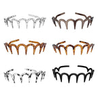 6Pcs Zig Zag Shark Tooth Headbands Comb Zigzag Plastic Hoop U Shaped Shark Tooth Hair Bands Wavy teeth Hair Hoop for Women Girls Hair Accessory Styling（6 Color）