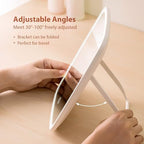 Rechargeable Makeup Mirror with Lights, Portable Travel Lighted Vanity Mirror, Dimmable Touch Screen Tabletop LED Make up Mirror