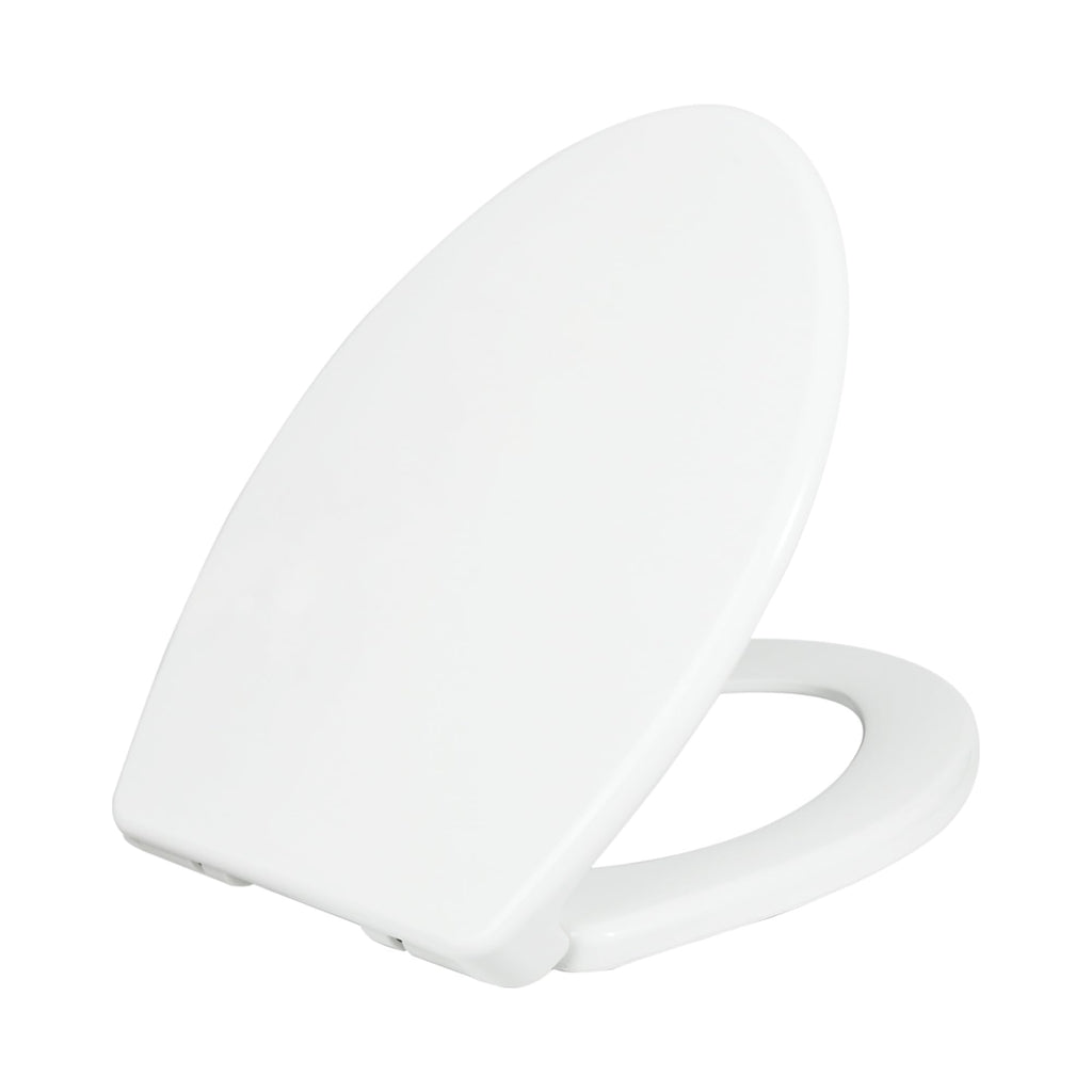 LUXE TS1008E Slow Close Elongated Comfort Fit Toilet Seat, White