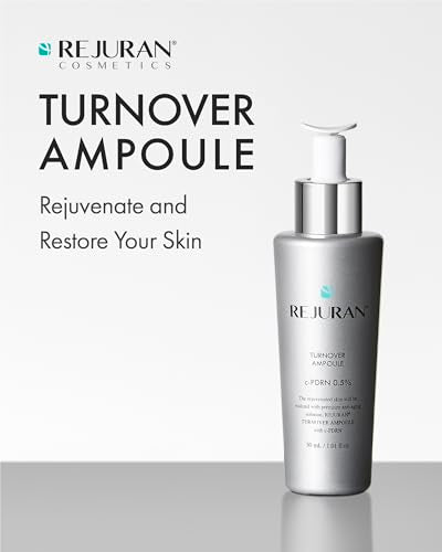 REJURAN® Turnover Ampoule 1.01 fl oz & Moisture Bubble Cleansing Water 5.07 fl oz - Anti-Aging Face Serum Firmness, Radiance - c-PDRN® - Facial Foaming Cleanser pH-Balanced Hydratin Korean Skin Care