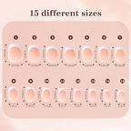 Press on Nails, 150pcs Short Nude Black French Tip Press on Nails, Square French Gel Nail Tips, Pre-Lasting French Tip Nails, Acrylic Soft Gel Nail Tips, Fake Nails for Women Nail Art DIY