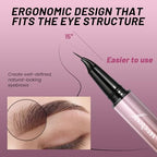 2 Pack Curved Eyebrow Pen, 2 in 1 Dual Ended Microblading Eyebrow Pencils for Women, Waterproof and Last All Day 4 Tip Brow Pencil with Precise Tip for Natural and Hair Like Brows (Natural Black)