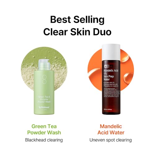 [BY WISHTREND] Mandelic Acid 5% Skin prep Water, Gentle Skin Korean exfoliator for face, Aha Bha Toner, Ideal for Sensitive Skin | Helping clogged pores and Glow up (1 Fl Oz (Pack of 1))