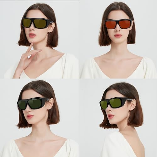 Alsenor IPL 190nm-510nm OD5+ Laser Safety Glasses Red Light Therapy Glasses For Tanning Goggles And Laser Hair Removal Treatment Protection Eyes Goggles