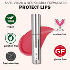 Peel Off Lip Stain - Long Lasting, Transfer Proof and Waterproof Tattoo Lip Tint, Matte Finish Lip Stain Peel Off, Infused with Vitamin E & Algin & Hydroxyacetophenone, #002 Coral