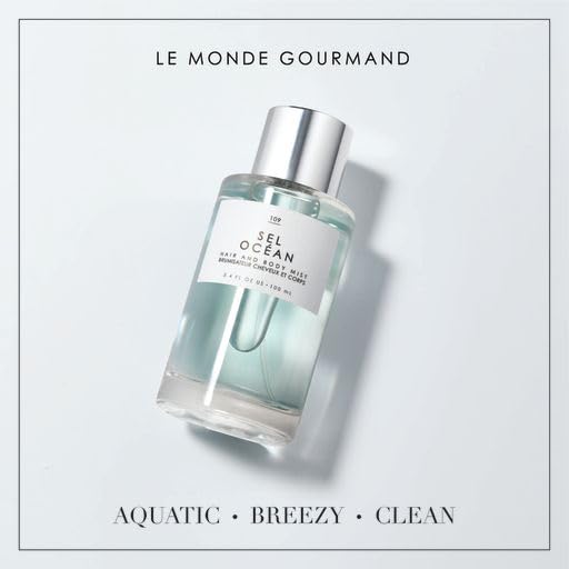 Le Monde Gourmand Sel Océan Hair & Body Mist - 3.4oz (100ml) - Honeysuckle, Muguet and Pink Sea Salt Fragrance Notes