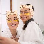 Semato Bachelorette Party Favor Set - Bride and Bridesmaid Spa Headbands, Skincare Head Bands for Women, Cute Bow Party Supplies (Leopard)