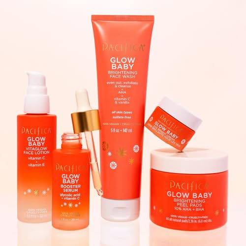 Pacifica Face Moisturizer - Vitamin C Face Lotion Glow Baby VitaGlow Face Moisturizer Glow Recipe, Vitamin E, Antioxidants, Dermatologist Tested 1.7 oz