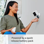 Like-New Ring Spotlight Cam Plus, Battery | Home or business security with HD video, Two-Way Talk, Color Night Vision, and Security Siren (2022 release) - White