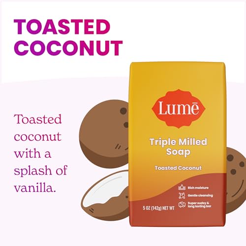 Lume Whole Body Deodorant And Soap - 2.6 Ounce Smooth Solid Stick With 72 Hour Odor Control and 5 Ounce Triple Milled Soap - Aluminum Free, Baking Soda Free and Skin Loving (Toasted Coconut)