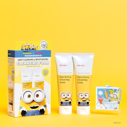 ma:nyo Pure & Deep Cleansing Foam Korean Skin care, Daily Cleanser (8.1 fl oz (Minions Edition))