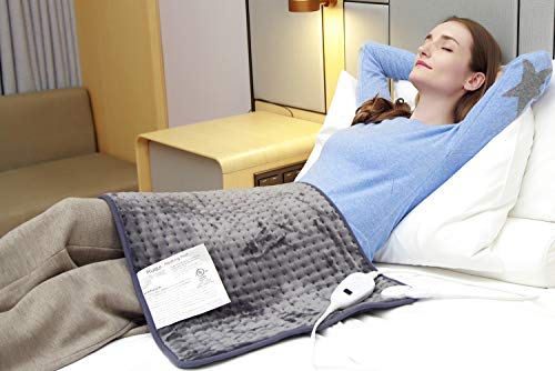 New 2023 Ruqiji 17''x33'' XXXL King Size Heating Pad with Fast-Heating Technology&6 Temperature Settings, Flannel Electric Heating Pad/Pain Relief for Back/Neck/Shoulders/Menstrual Pain/Leg Cramp