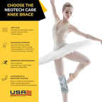 NeoTech Care Knee Support Brace - Breathable - Men, Women, Right or Left (Gray, Size M, 1 Pair)