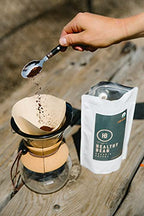 Healthy Bean Organic Espresso Ground Coffee - USDA Ground Coffee Dark Roast - Low Acid for Sensitive Stomachs, Strong and Rich Flavor, Clean and Healthy - Dark Espresso, 11oz