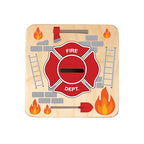 Wooden Piggy Bank for Kids and Adults, Personalized Gift Handmade in USA by BloomOwl, Custom Piggy Bank, Personalized Banks for Kids, Gifts for Baby Boys and Girls (Firefighter)