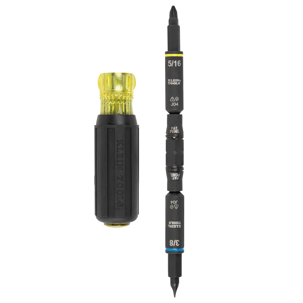 Klein Tools 32527HD KNECT 11-in-1 HVAC Multi-Bit Screwdriver / Nut Driver, Impact Rated with Phillips, Slotted, Square, and Schrader Bits