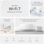 TP-Link Deco BE25 Dual-Band BE5000 WiFi 7 Mesh Wi-Fi System | 4-Stream 5 Gbps, 240 Mhz | Covers up to 6,600 Sq.Ft | 2X 2.5G Ports Wired Backhaul | VPN,MLO, AI-Roaming, HomeShield, 3-Pack