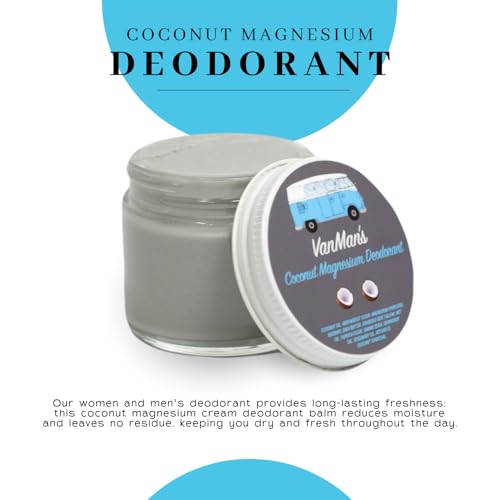 Vanman’s - Handmade Coconut and Magnesium Deodorant (2 Pack) - Routine Deodorant - Odor Control for Underarms - Magnesium Deodorant For Women and Men - Personal Care Products - 2.5 ounce