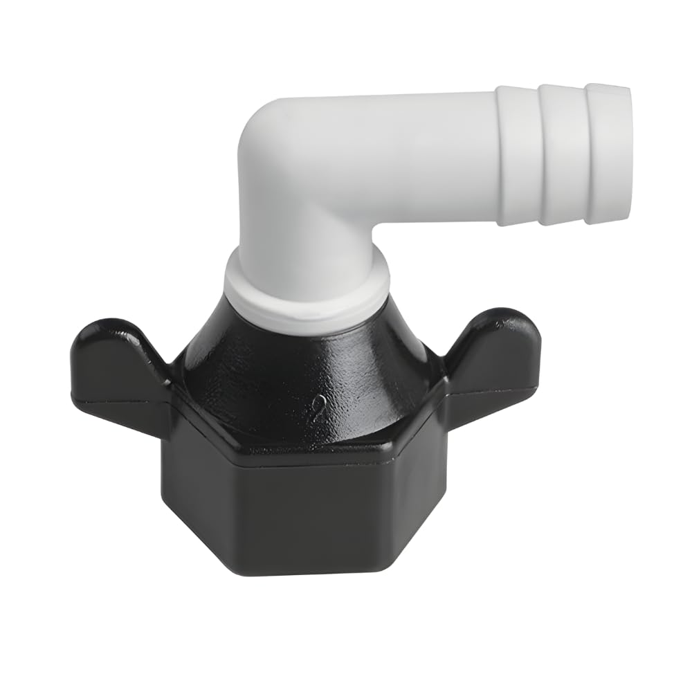SEAFLO (NO: 51F03) 1/2"-14 FNPT x 1/2" Barb Angled Universal Pump Fittings for SHURFLO, SEAFLO, Circle River, Johnson, Jabsco, FLOJET, REMCO, Lippert, USA ADVENTURE and other Pumps (25-Pack)