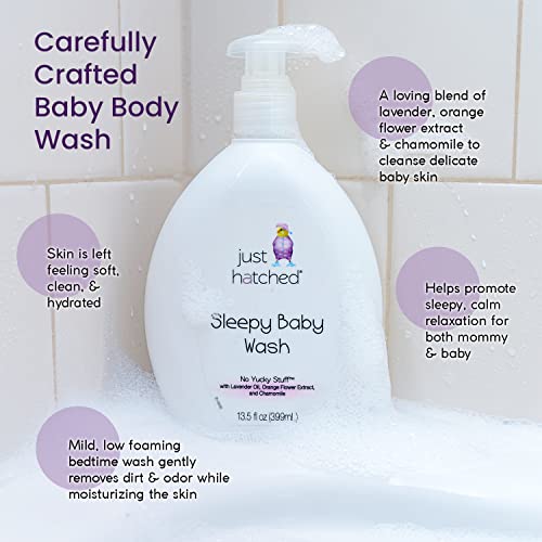 Sleepy Baby Wash Multi-Pack - Relaxing Bath + Body, Snuggly Yummy Fragrance, w/Essential Oils, Calming, Hypoallergenic, No Yucky Stuff & Harsh Ingredients, 13.5 fl oz (2 Pack)