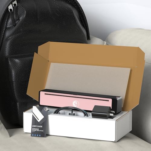 Wormhole Tattoo Stencil Printer, Bluetooth Tattoo Printer Portable Stencil Printer for tattooing Thermal Tattoo Printer Machine with 2500mAh Battery Support Smartphones & PC Pink