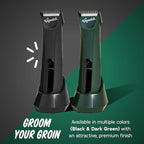 Dr. Squatch Groin Guardian Electric Trimmer with Squatch-Shield Technology™ Groin & Body Hair Trimmer, Cordless Trimmer with Built-in LED Light, Black