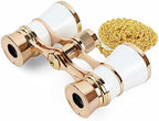 Aroncent Opera Glasses Binoculars 3X25 Mini Compact Binoculars with Chain for Adults Kids Women Vintage Theater Musical Concert