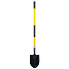 VNIMTI Heavy Duty Gardening Shovel, 56 Inch Round Blade with Fiberglass Handle (Yellow)