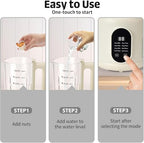 Nut Milk Maker, 8 in 1 Homemade Automatic Plant-Based Milk, Soy Milk, Almond Milk, Oat Milk, Coconut Milk & More, Multifunctional/12 Hours Timer/Auto-Clean/Room Temp/Keep Warm/Boil/Room Temp/Low-Noise