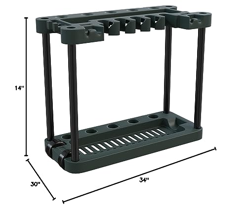 Gardening Tools Organizer - Rolling Utility Cart with Wheels Holds 40 Yard Tools - Garage Organization and Storage Home Essentials by Stalwart