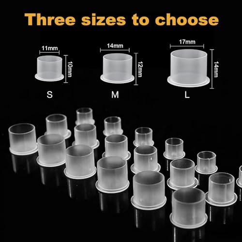 Tattoo Ink Caps - Jconly 1000Pcs Tattoo Ink Cups Pigment Caps With Base Sizes 14mm Disposable Tattoo Caps Tattoo Supplies (1000PCS Medium #14)…
