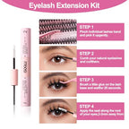DIY Volume Lash Clusters 480pcs Lash Extension Kit Lash Extension Kit，50D 9-16mm with Cluster Lashes，2pcs Bond and Seal，Lash Tweezers，Eyelash Brush.