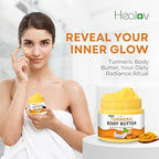 Turmeric Face Cream – All Natural Skin Brightening Lotion – Turmeric Whipped Body Butter for Dark Spots, Hyperpigmentation – Turmeric Skincare Cleanses, Fights Acne, Evens Tone, Scars, Sun Damage
