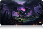 for MTG Game Playmat, for Magic TCG Rubber Play mat,Tabletop Card Playmats with Smooth Surface,Trading Card Inked Game Mat,Battle Game,Black Forest Dragon