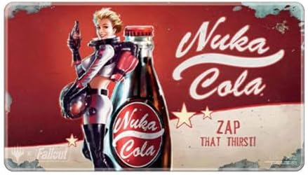 Ultra PRO - Fallout Holofoil Playmat - Nuka Cola Pinup - for Magic: The Gathering, Limited Edition Collectible Trading Tabletop Gaming Essentials Accessory Supplies
