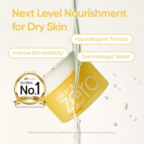BANILA CO Clean it Zero Nourishing Cleansing Balm | Korean Makeup Remover for Dry Skin | Vegan | Cleansing Oil, Facial Cleanser Made with Ginseng Root & Soybean Peptide (100ml / 3.38 fl. oz)