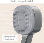 Canopy Handheld Filtered Shower Head & Scalp Massager - High Pressure Shower Head Filter for Hard Water - Shower Filter To Reduce Impurities for Healthier Scalp, Skin & Hair - Hair Growth - Nickel