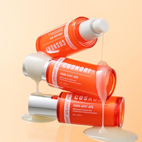 COSNORI PDRN-Shot 675 - Korea Facial Serum with 675,000 high purity spicules - Turnover K-Beauty Face Serum with High Nutrition Salmon DNA PDRN - Intensive facial first essence (50ml / 1.69 fl. oz.)
