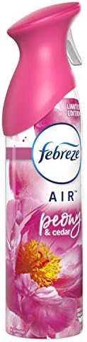 Febreze Air Odor-Eliminating Air Freshener Spray for Strong Odor (Peony & Cedar, 1 Pack)
